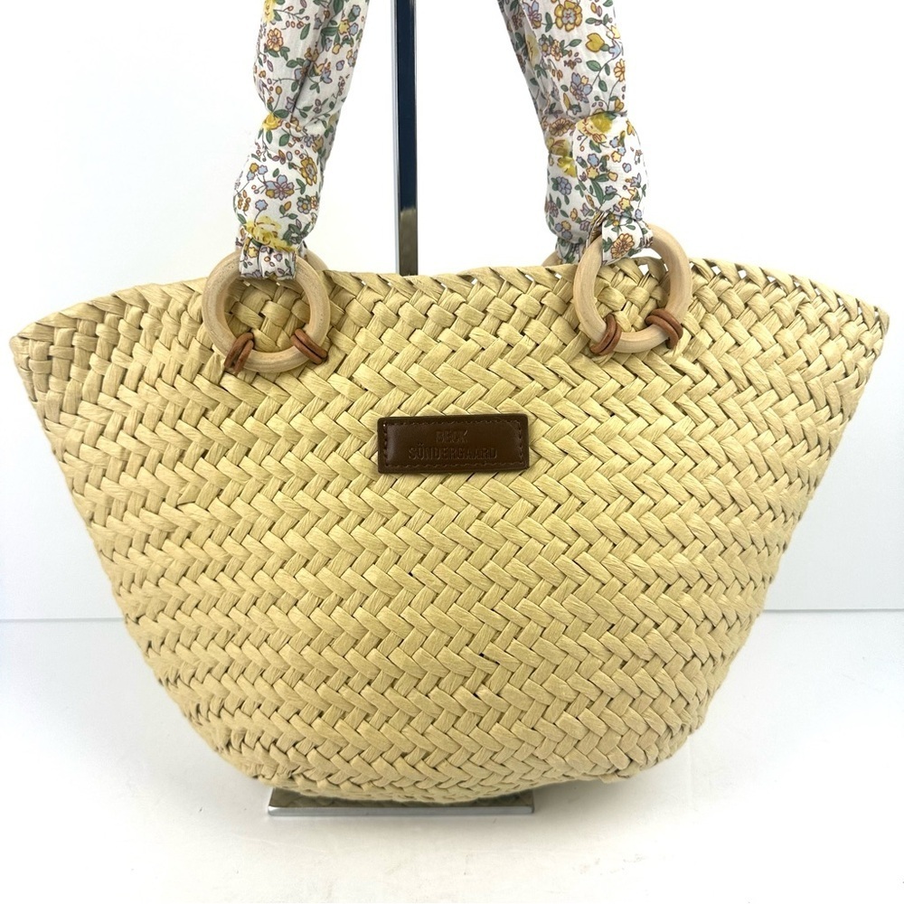 Becksondergaard Straw Handbag Womens Shoulder Bag‎ Cloth Straps - Picture 2 of 13